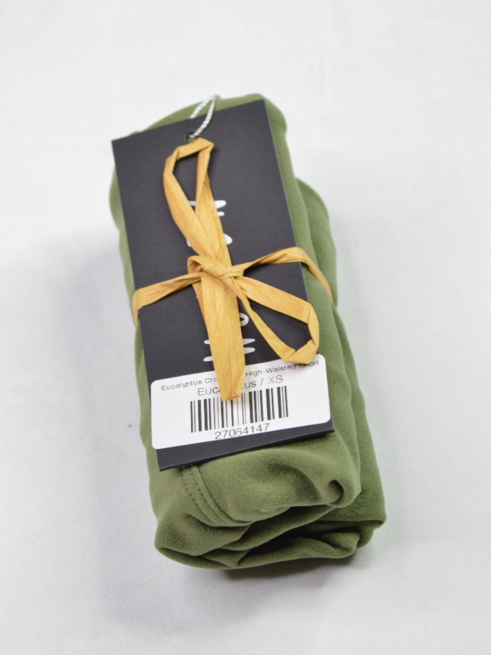 Wolven Crossover High Waisted Shorts XS New - Eucalyptus - Green